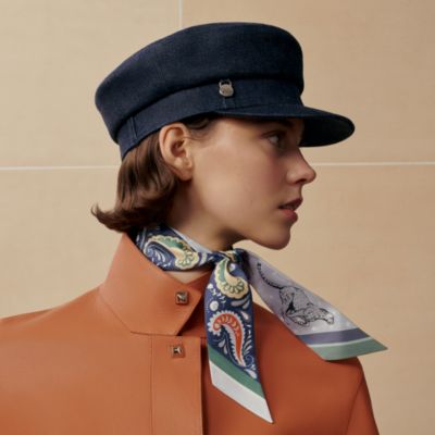 HERMES デニムキャスケット キャスケット 《ジュリエッタ・デニム》 - ブルー | Hermès